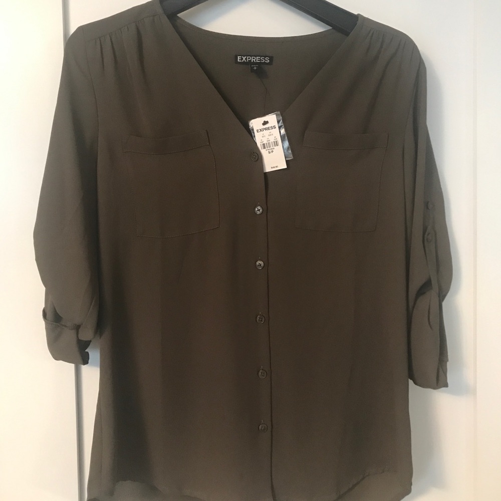 Olive green Express blouse